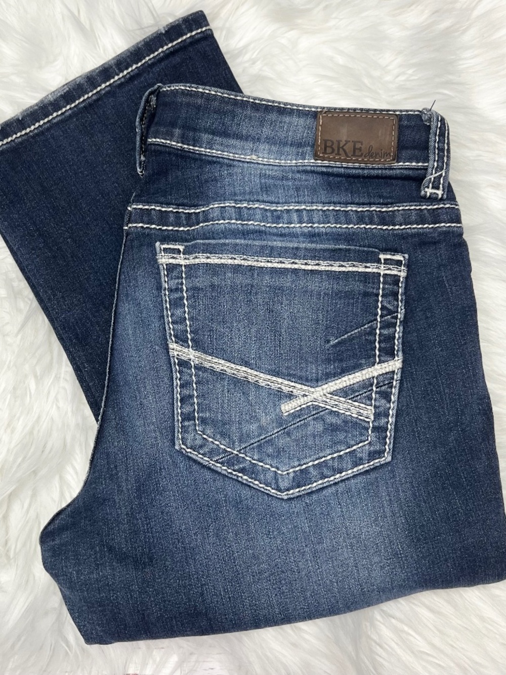 BKE • Culture Dark Wash Bootcut Jeans Women’s 31x 32Contrast Stitch